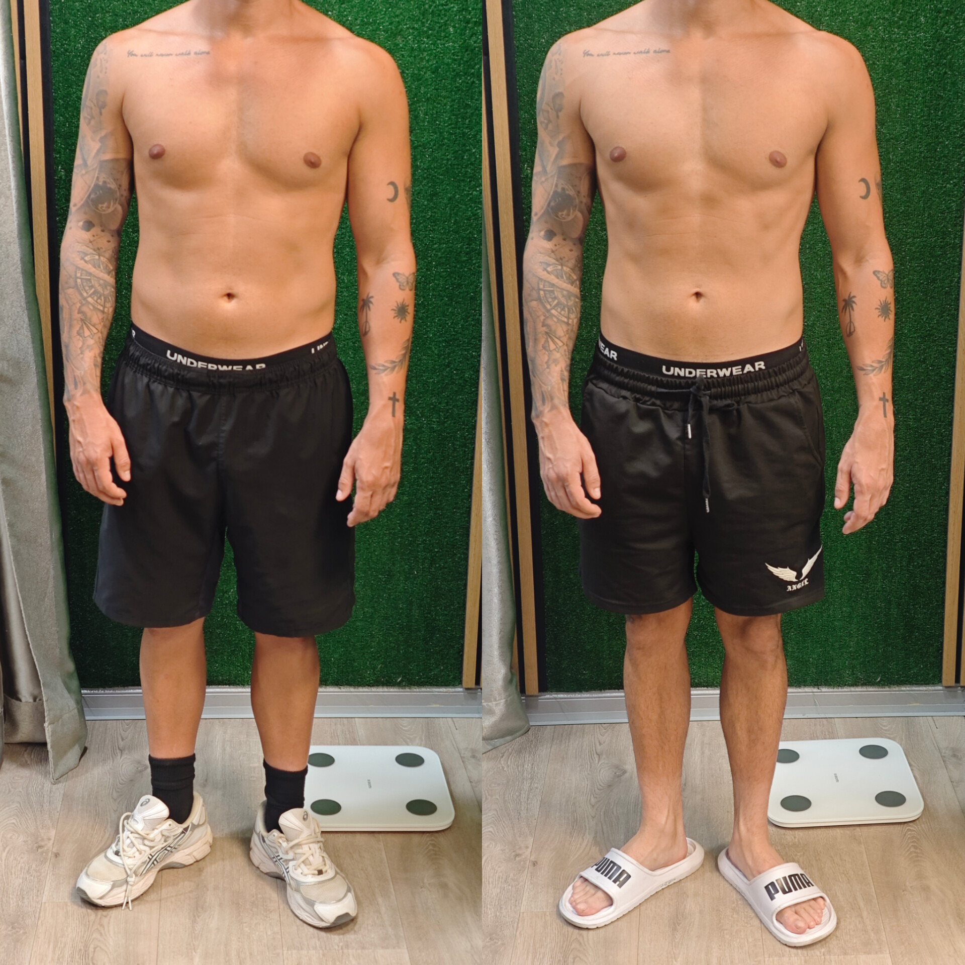 Antes y después de un cliente de Fonte Fit, entrenador personal en Mataró