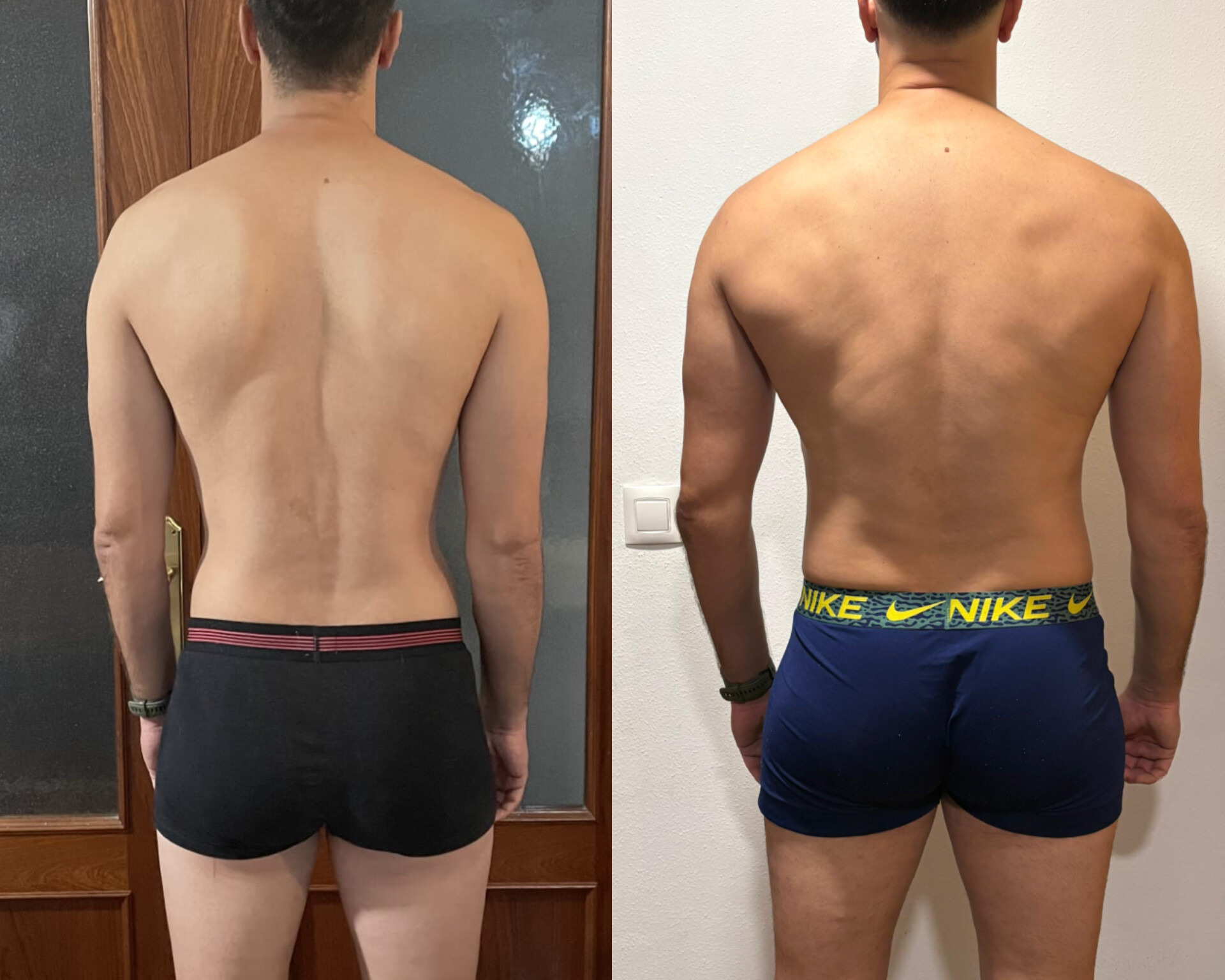Antes y después de un cliente de Fonte Fit, entrenador personal en Mataró