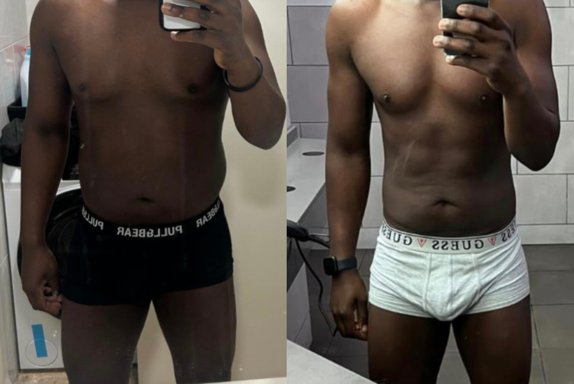 Antes y después de un cliente de Fonte Fit, entrenador personal en Mataró